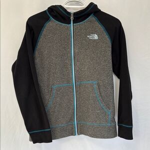 The North Face Kids Gray and Black Hoodie